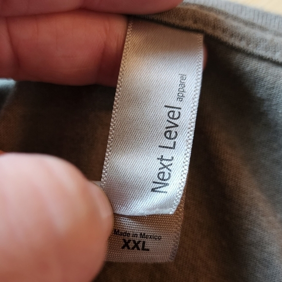 Next Level "Beware I Bite" Long Sleeve Graphic Tee 2XL Plus Size Grey Soft EUC - Picture 5 of 6